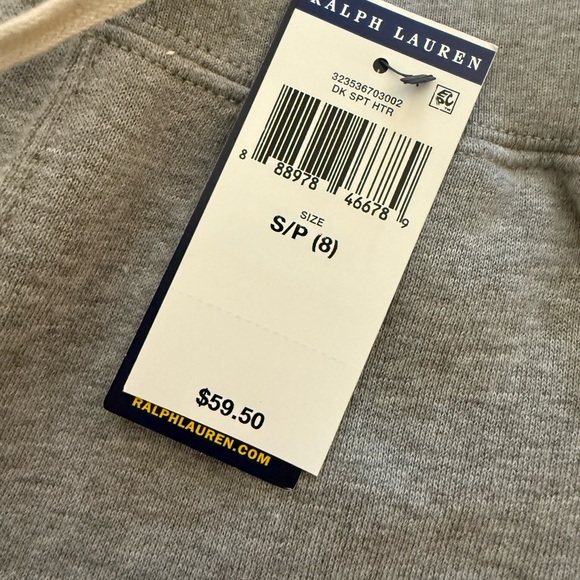 NWT Ralph Lauren Kids Heather Gray Joggers - Picture 2 of 5